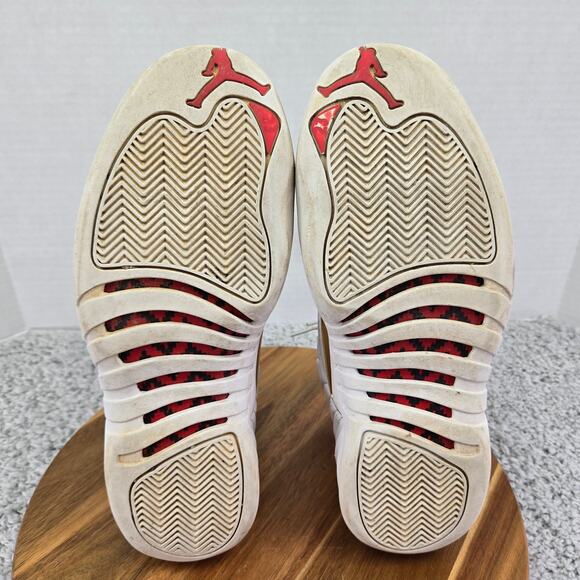 Jordan 12 Retro FIBA 2019 White Athletic Casual Daily Sneaker Mens 9 130690-107 - Picture 9 of 13